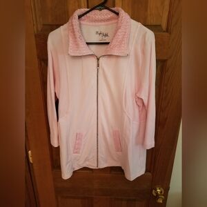 Vintage Soft Pink Zip-Up Jacket